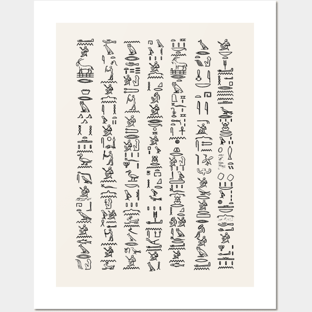 The Ancient Egyptian Language Wall Art by KewaleeTee